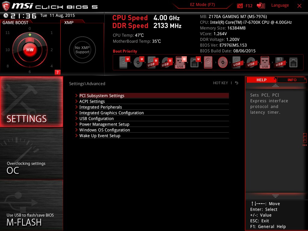 Asus z170a bios настройка